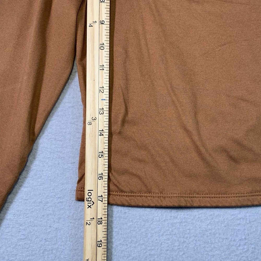 Sincerely Jules Square Neck Long Sleeve Cropped Shirt Gold sz S - Picture 4 of 5